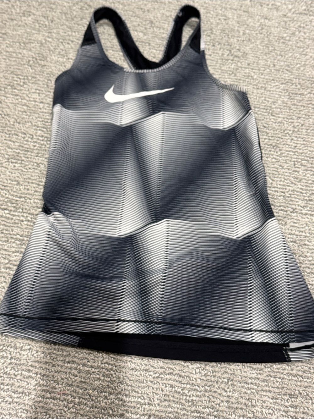 Nike Black & White Geometric Racerback Tank